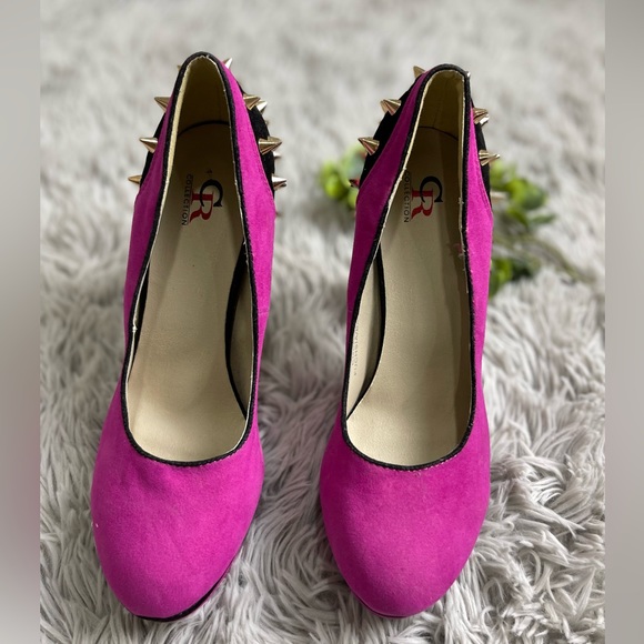 CR collection Barbiecore pink spiked heels size 7 - Picture 8 of 9